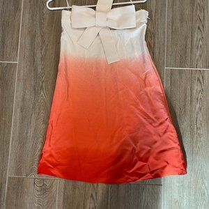 JayGodfrey strapless orange ombre silk dress